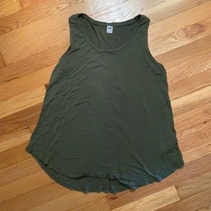 Small olive green tank top